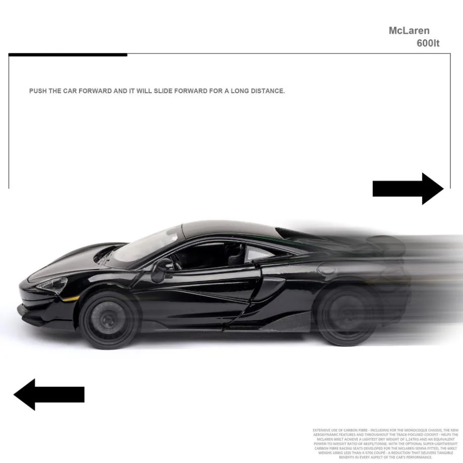 Лидер продаж литой спортивный автомобиль McLaren 600lt в масштабе 1:32 металлическая