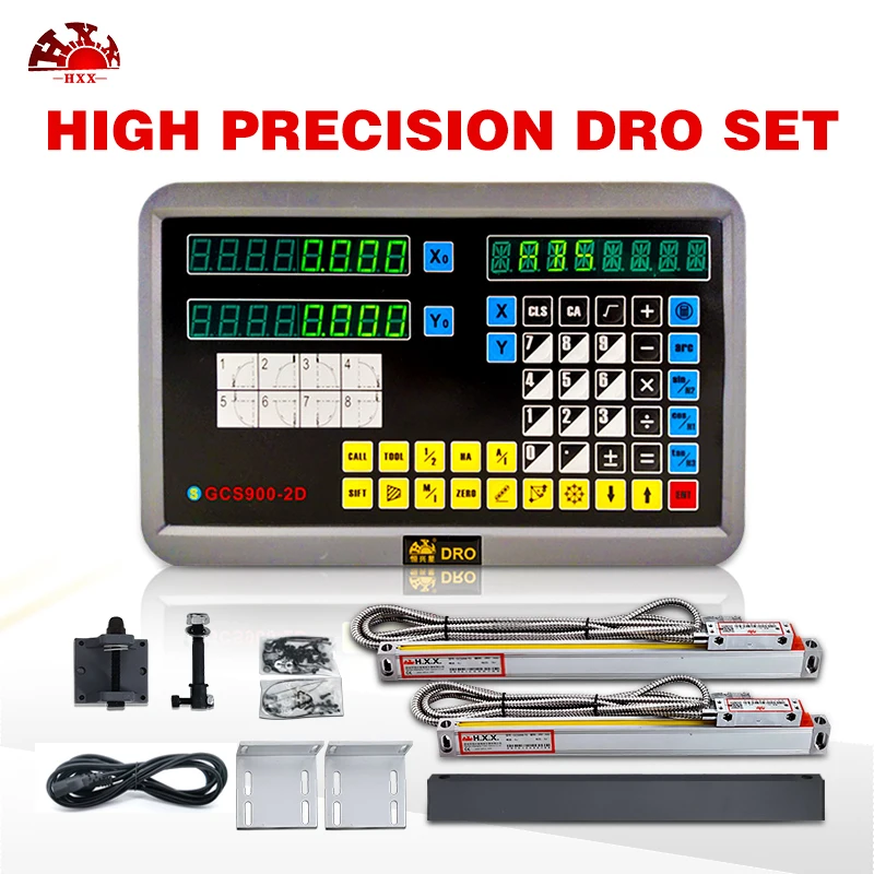 

HXX 2 Axis Digital Readout Dro GCS900-2D Display System For Milling Lathe Cutting Machine Measuring Instrument With One Piecee