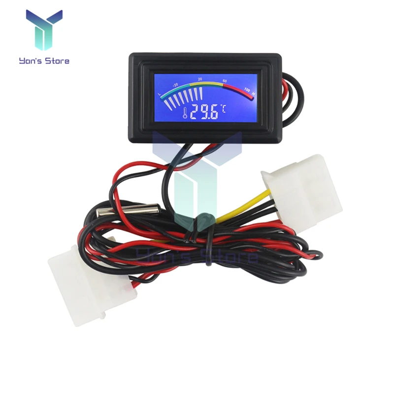 

LCD Pointer Digital Thermometer Car Water Temperature Meter Gauge C/F NTC Sensor for Computer Case New Air Conditioning Boilers