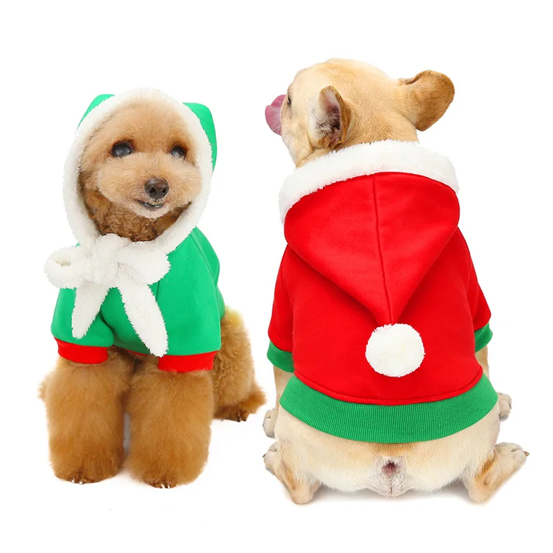 

Pet Hoodies Dog Clothes Pet Cat Christmas Winter Dog Cat Cartoon Hooded Sweater Warm Chihuahua
