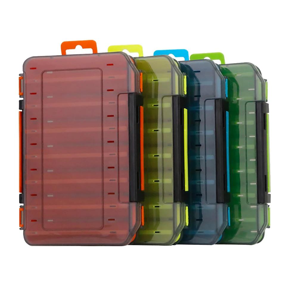 

Double Sided Fishing Accessories Boxes14 Compartments Fishing Lure Tackle Box Lure Hook Plastic Storage Fishing Tackle Box
