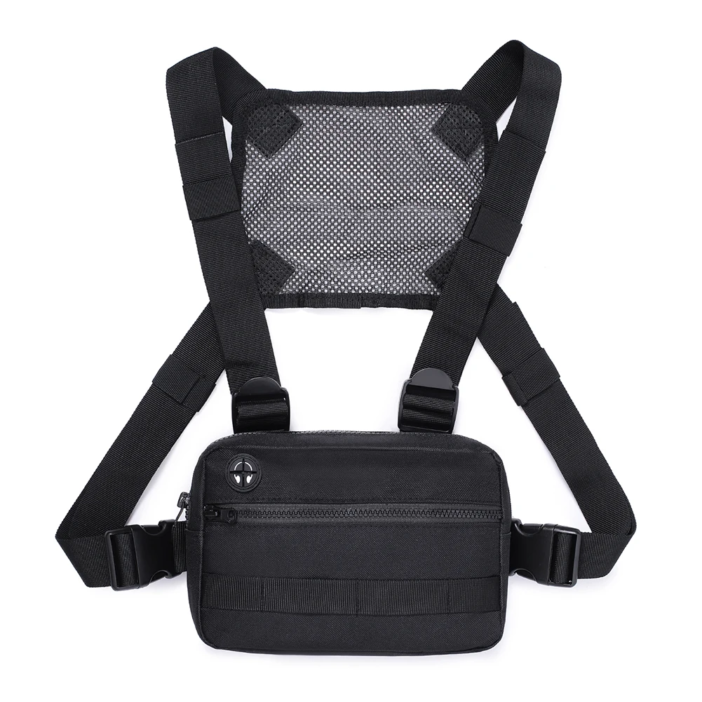 

Fashion Multifunctional Hip Hop Chest Bag with Straps Unisex Rectangle Travel Running Phone Bags Streetwear Vest Waist Pack
