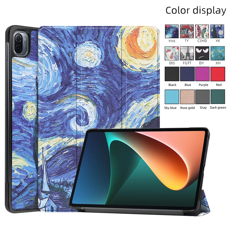 

Модный чехол из искусственной кожи для Mi Pad 5 Pro, умная подставка для Mi Pad 5/Mi Pad 5 Pro, Магнитный чехол для автоматического сна, защитный чехол