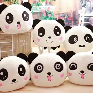 45 см55 см милые Мультяшные плюшевые игрушки Панда Улыбка подушка кукла с сердцами на лице для детей подарок для девочек
