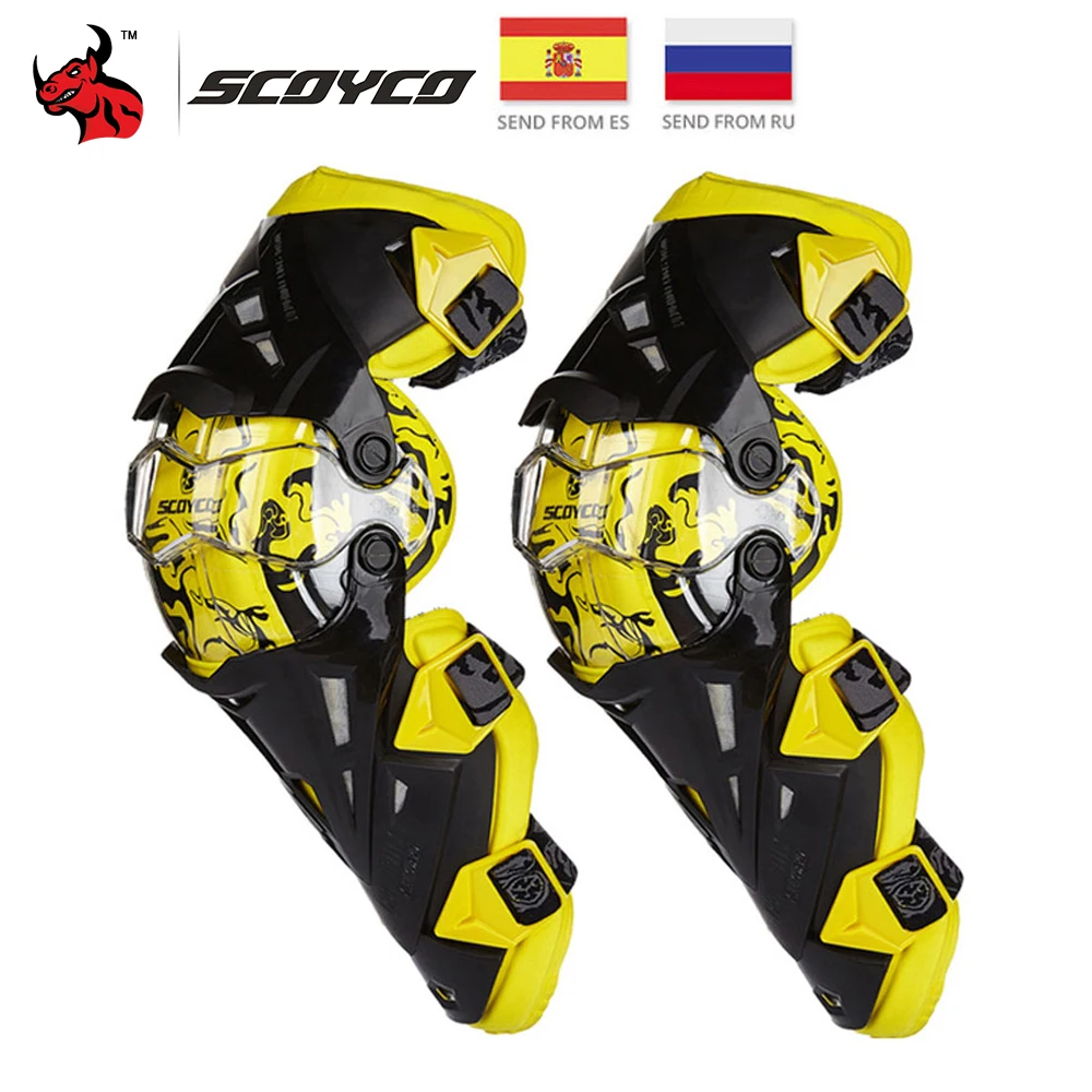 

SCOYCO Motorcycle Knee Pads Racing Riding Motorbike CE Protective Gear Men Motocross Knee Protector Safety Moto Knee Guards