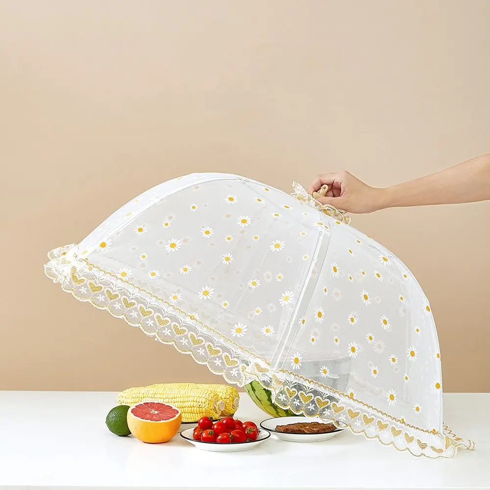 

Large Daisy Collapsible BBQ Fruit Covers Picnic Outdoor Kitchen Helper Food Cover Protector Anti Fly Mosquito