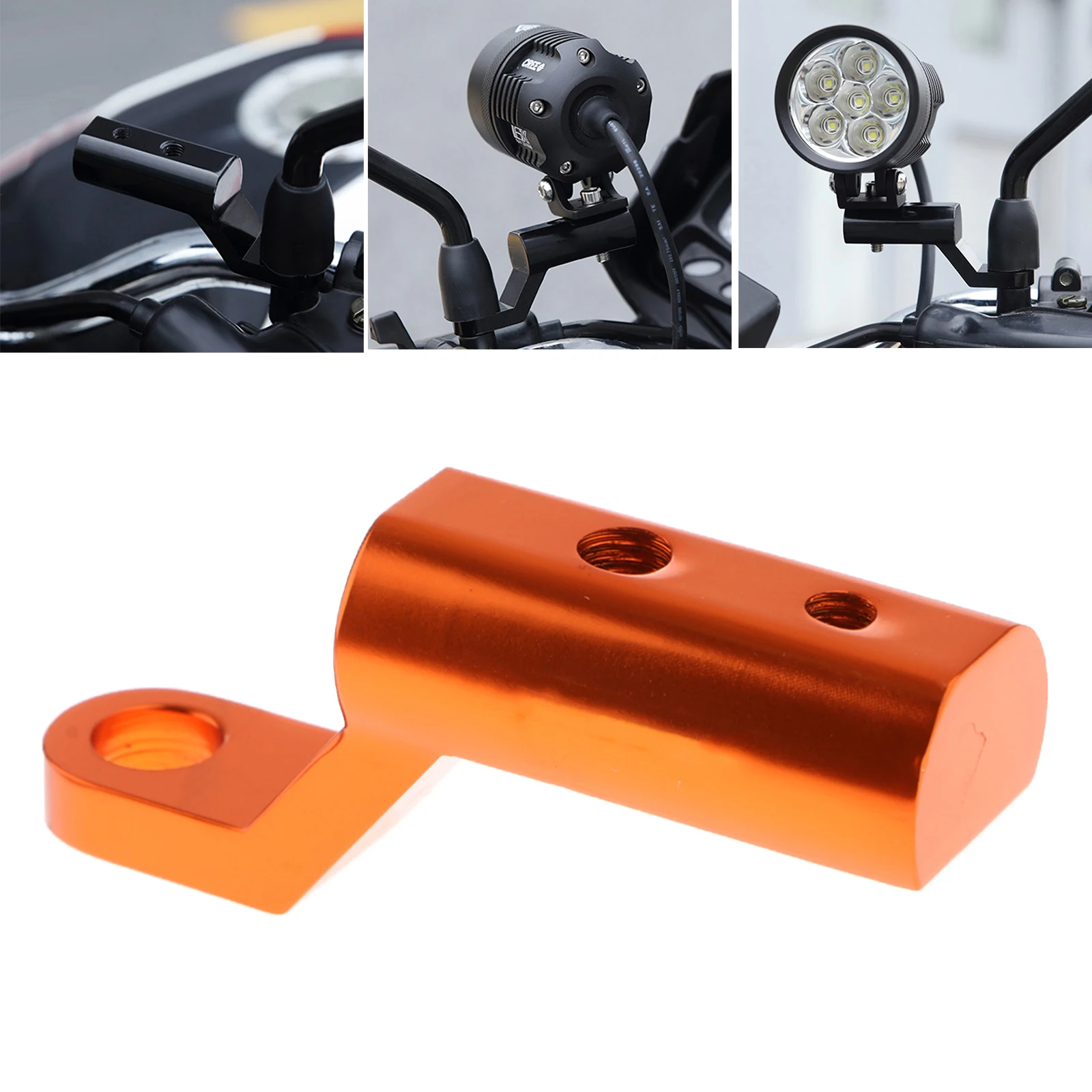 

Motorcycle Mirror Mount Clamp Handlebar Rear View Mirror Holder Adapter 7/8 inch