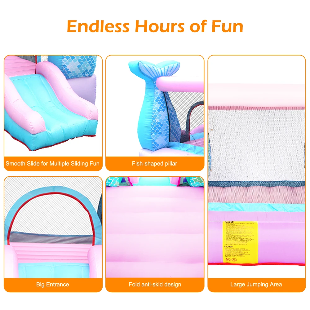 Русалка надувной замок отскок дом открытый прыжки поверхности Крытый f|Надувные