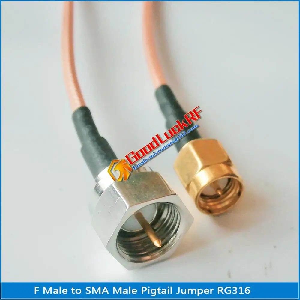 1 шт. ТВ F штекер-штекер SMA RF разъем RG316 отрезок Перемычка удлинитель кабеля низкие