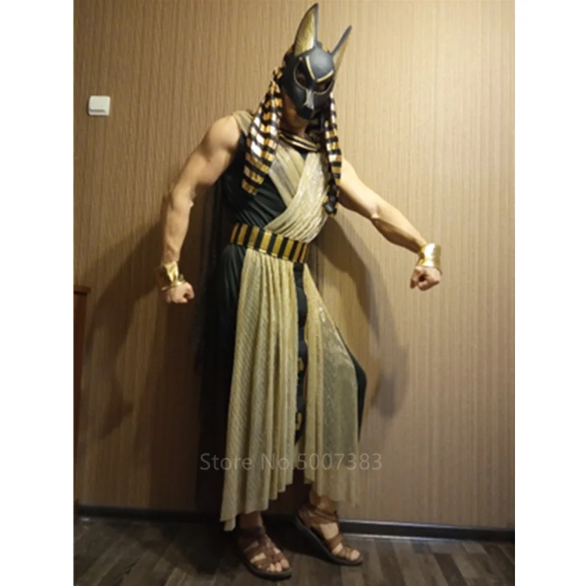 Мужской Костюм Фараона косплей Египетский наряд королева костюмы на Хэллоуин