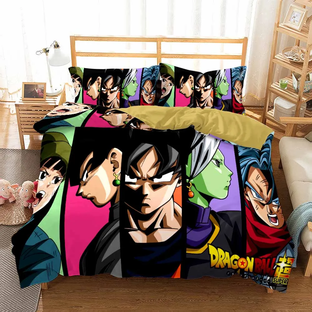 Новые корейские носки из хлопка, хлопковые Dragon Ball Z Комплект постельного белья наволочка близнец полный queen King Размеры для мальчиков и девочек, Комплект постельного белья 2/3 шт. набор пододеяльников