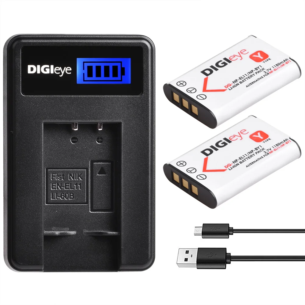 Зарядное устройство USB с ЖК дисплеем 2 шт.|Цифровые аккумуляторы| |