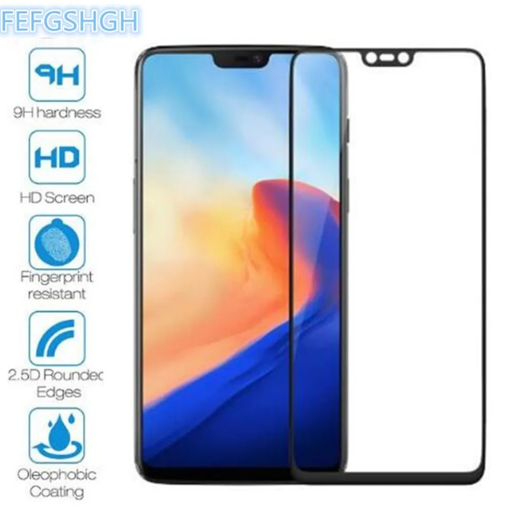 2 шт Полное покрытие экрана протектор для Oneplus 6 закаленное стекло на Oneplus6