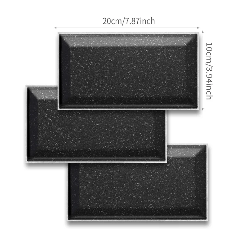 9 шт. большой Размеры 20x10 см самоклеющиеся Сменные водонепроницаемые обои 3D