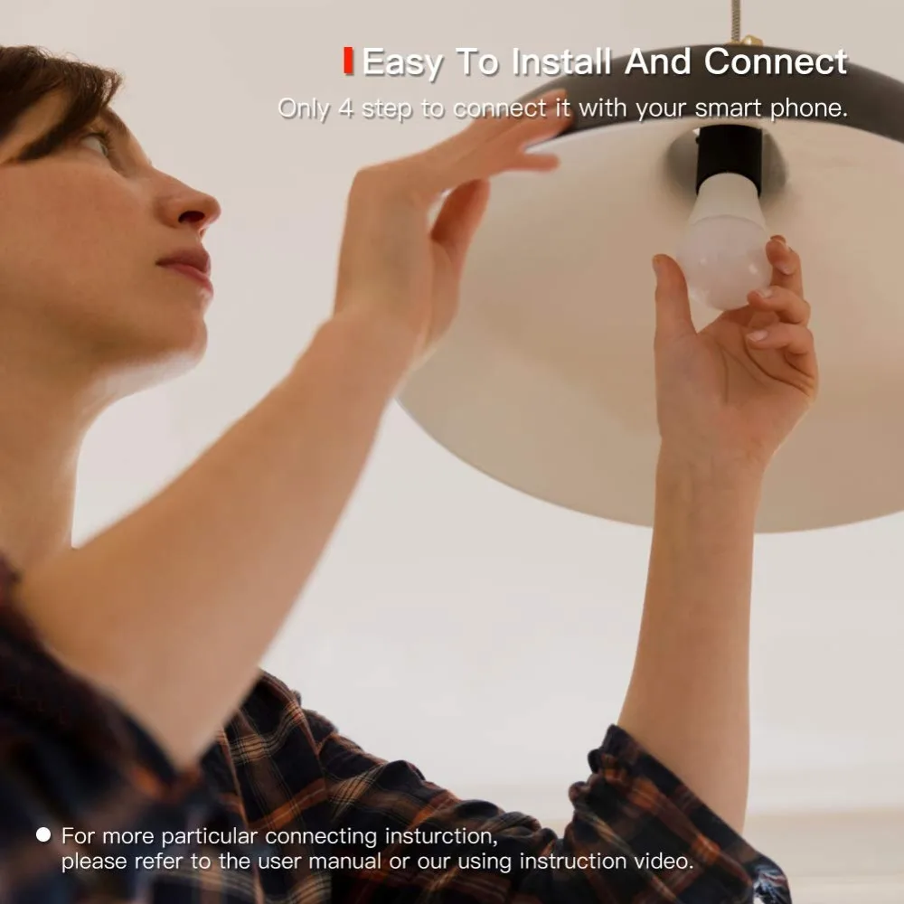 Amazon Alexa Google Home Голосовое управление умный WiFi E27 7,5 Вт RGBCW светодиодные лампы управление смартфоном светодиодный Светодиодный светильник ночник