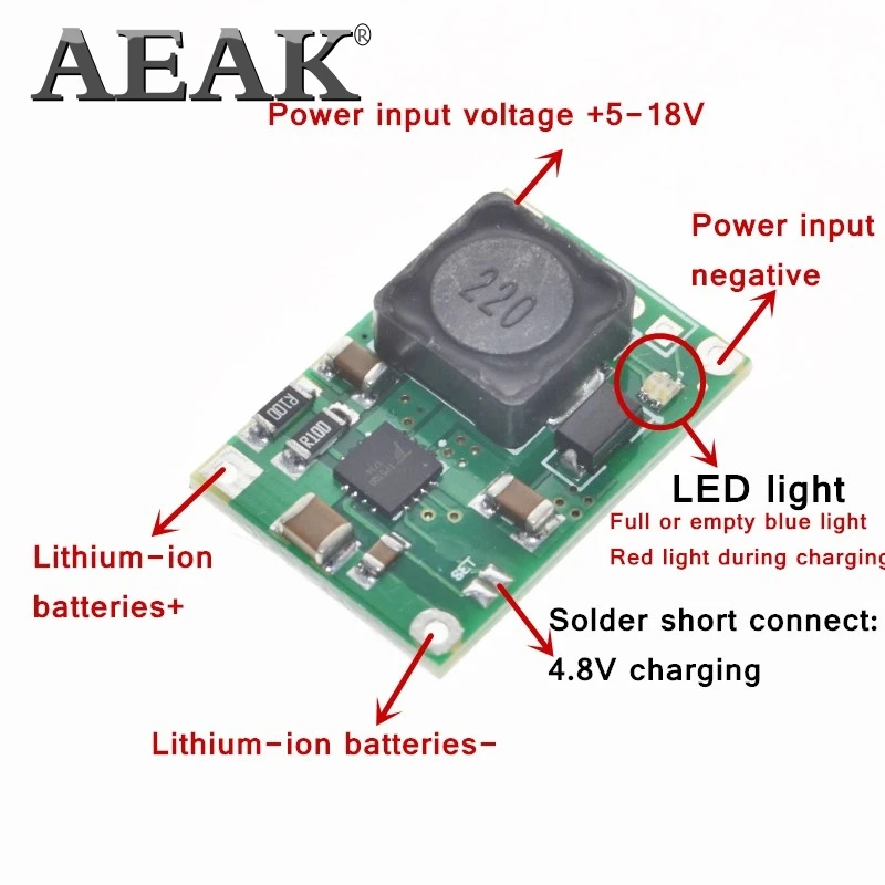 Двойная перезаряжаемая литиевая батарея AEAK TP5100 совместимая с перезаряжаемой