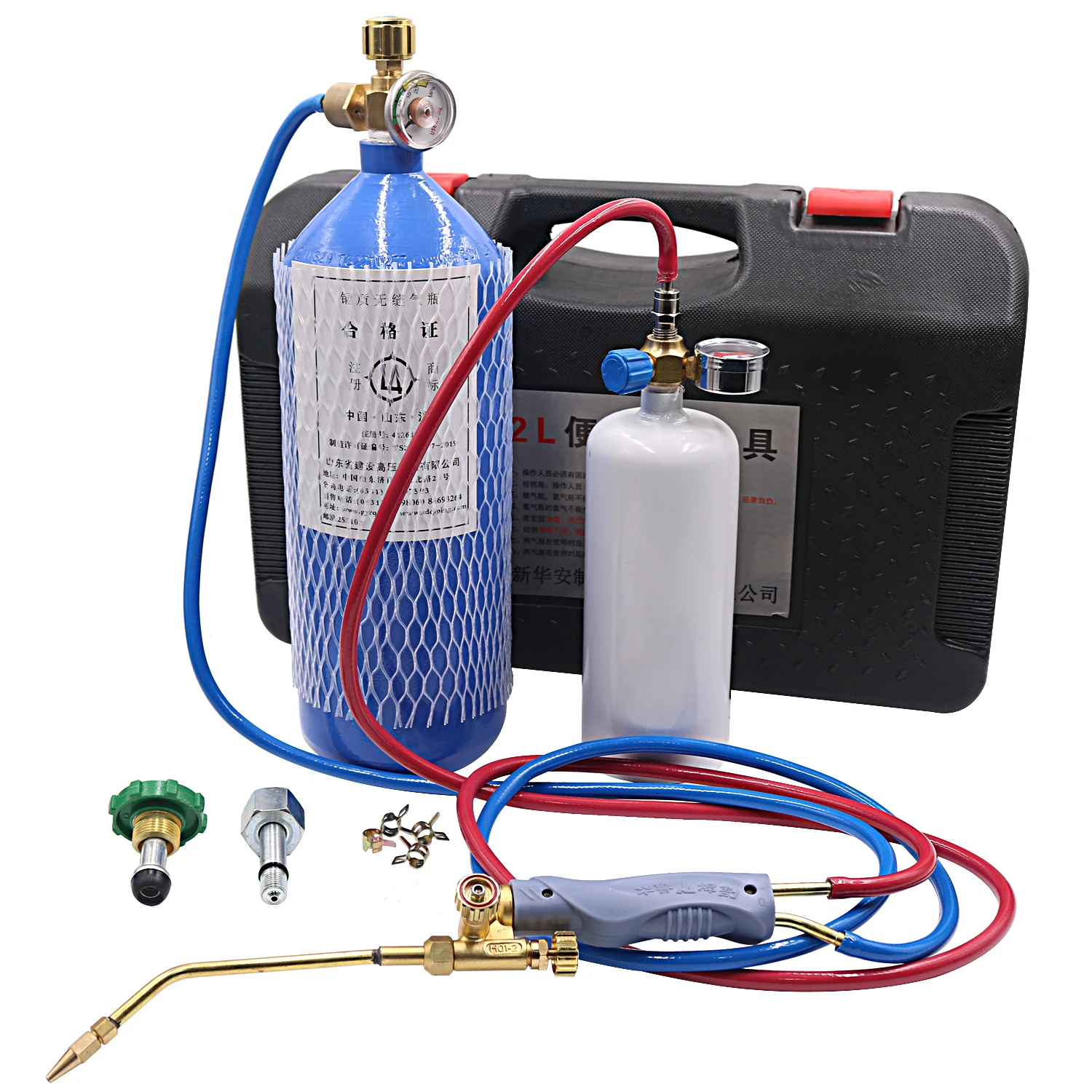 

2L Portable Welding Torch Equipment Set Refrigeration Repair Tool Air Conditioning Copper Tube Oxygen Gas