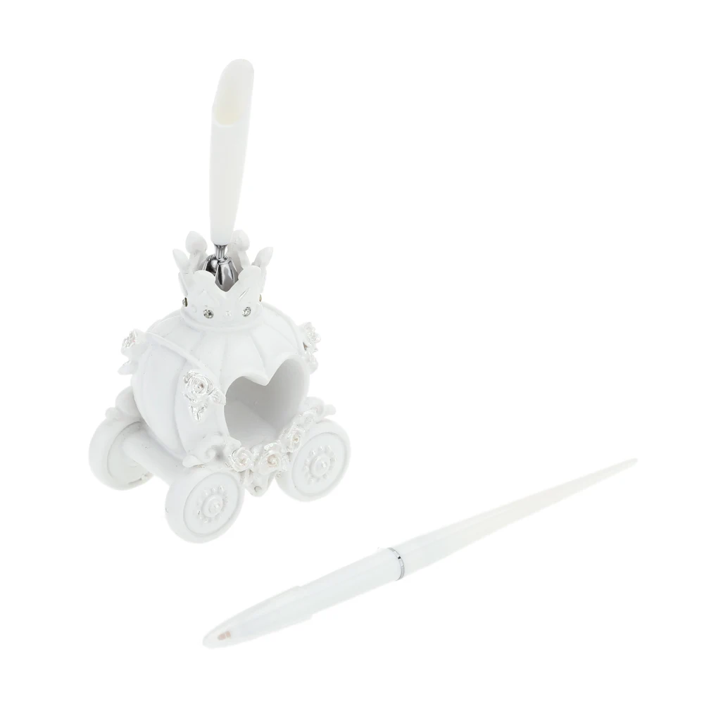 Новинка Золушка Свадебная ручка и держатель ручки набор белая Смола Тыква карета