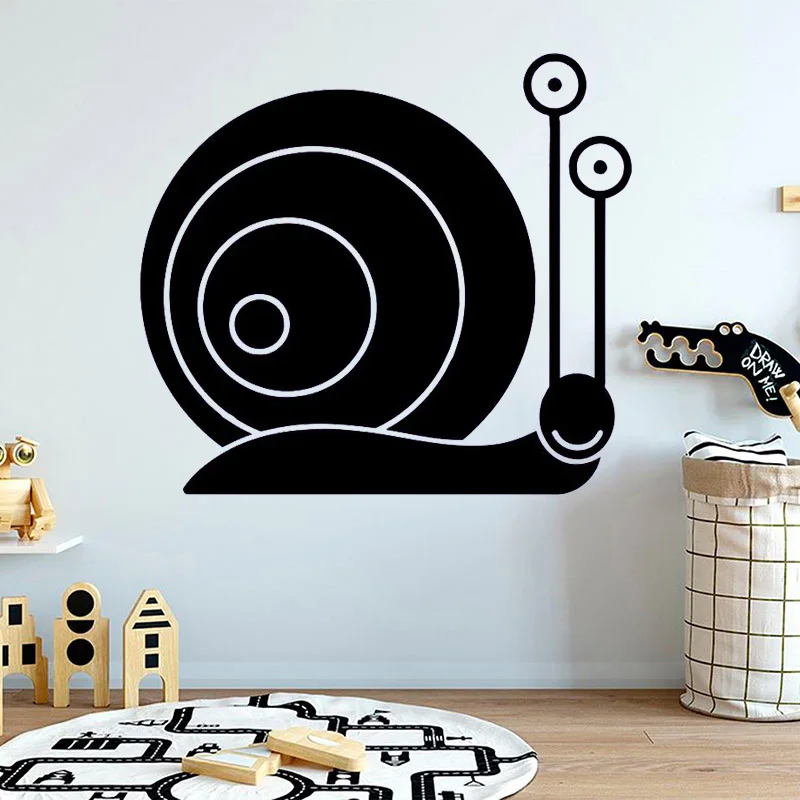 

Виниловая наклейка на стену в виде улитки, забавная наклейка, милая роспись с животными, украшение для детской комнаты, детский Декор, Весел...