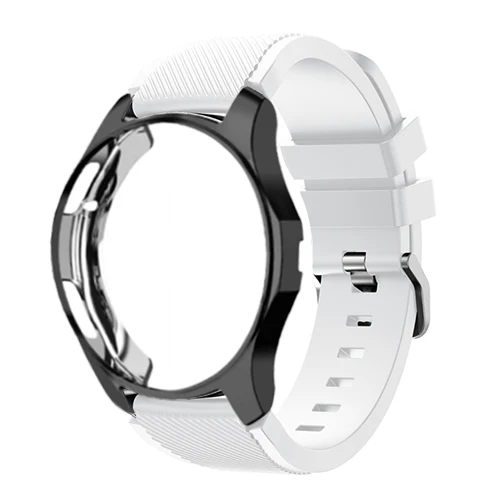white 1 Ремешок+ чехол для samsung gear S3 Frontier S2 ремешок Galaxy watch 46 мм 42 м 20 22 мм ремешок для часов все вокруг защитные часы аксессуары - Цвет ремешка: white 1