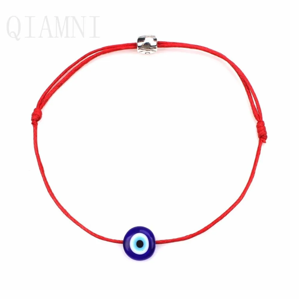 QIAMNI 6 цветов ручной работы Турция Lucky Evil Eye браслеты для женщин девушек плетеная