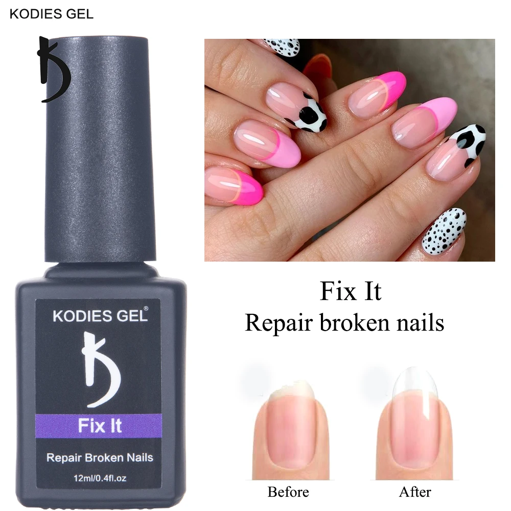 Гель-лак KODIES для фиксации ногтей Полупостоянный УФ-строитель Poly Gellak 12 мл жесткий