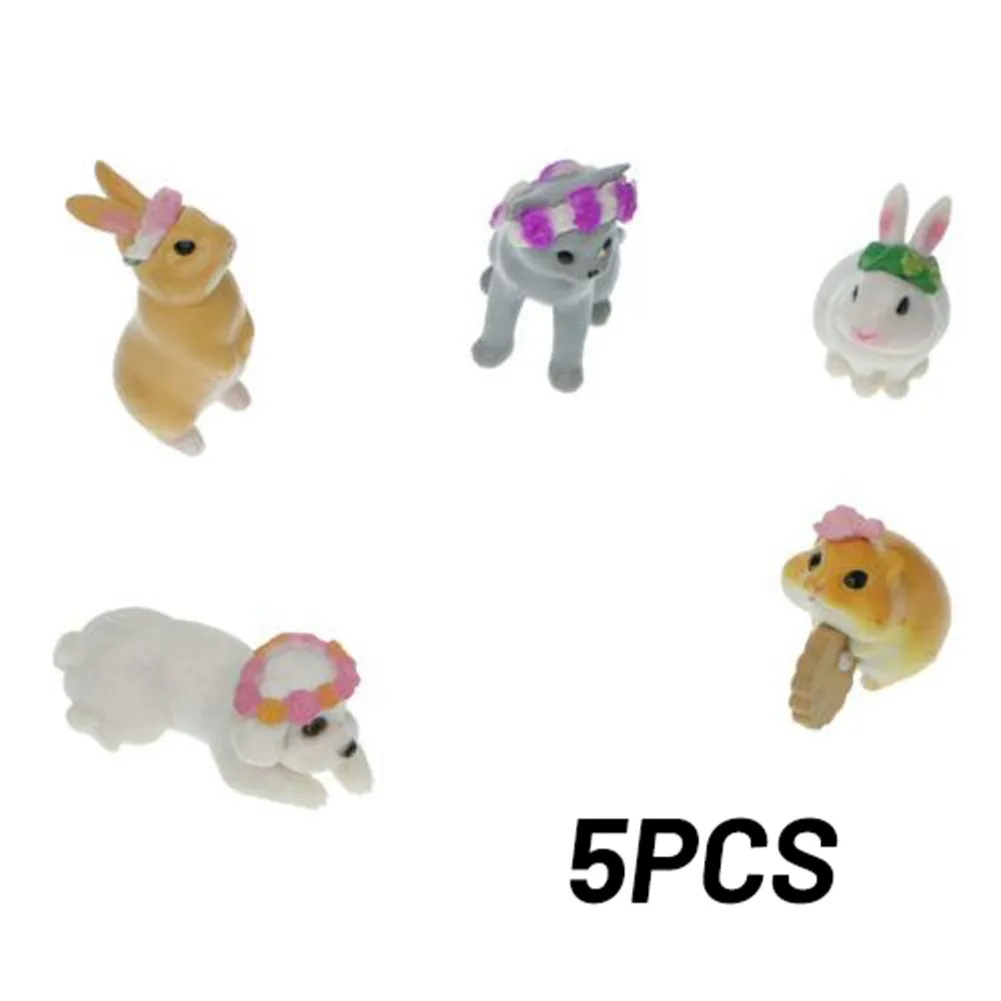 

5pc Animals Mini Bonsai Terrarium Craft Fairy Garden Micro Landscape Decor Succulent Bonsai DIY Landscaping Decorations