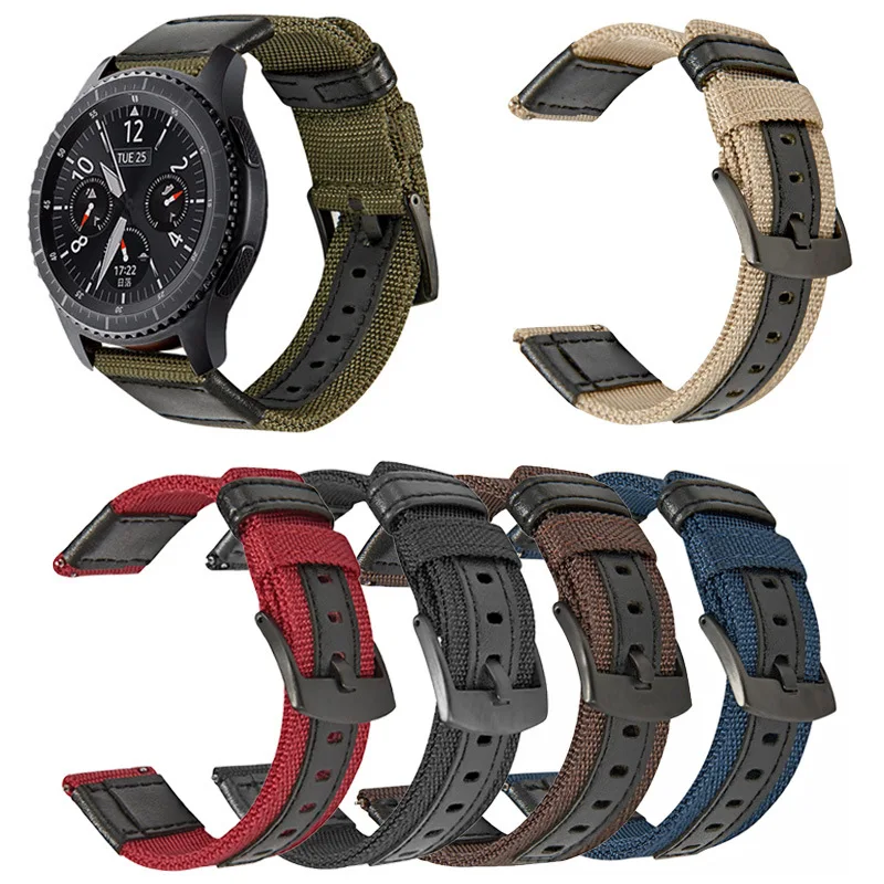 

Ремешок 20 мм для умных часов Xiaomi Huami Amazfit Bip S /youth Lite/Amazfit GTS GTS2, нейлоновый спортивный браслет для Galaxy Watch 42 мм