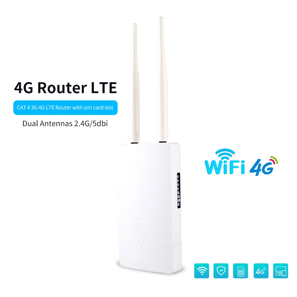 Водонепроницаемый уличный роутер 4G CPE, 150 Мбит/с, CAT4, телефон 3G/4G, SIM-карта, Wi-Fi роутер для IP-Камеры, внешнее покрытие Wi-Fi