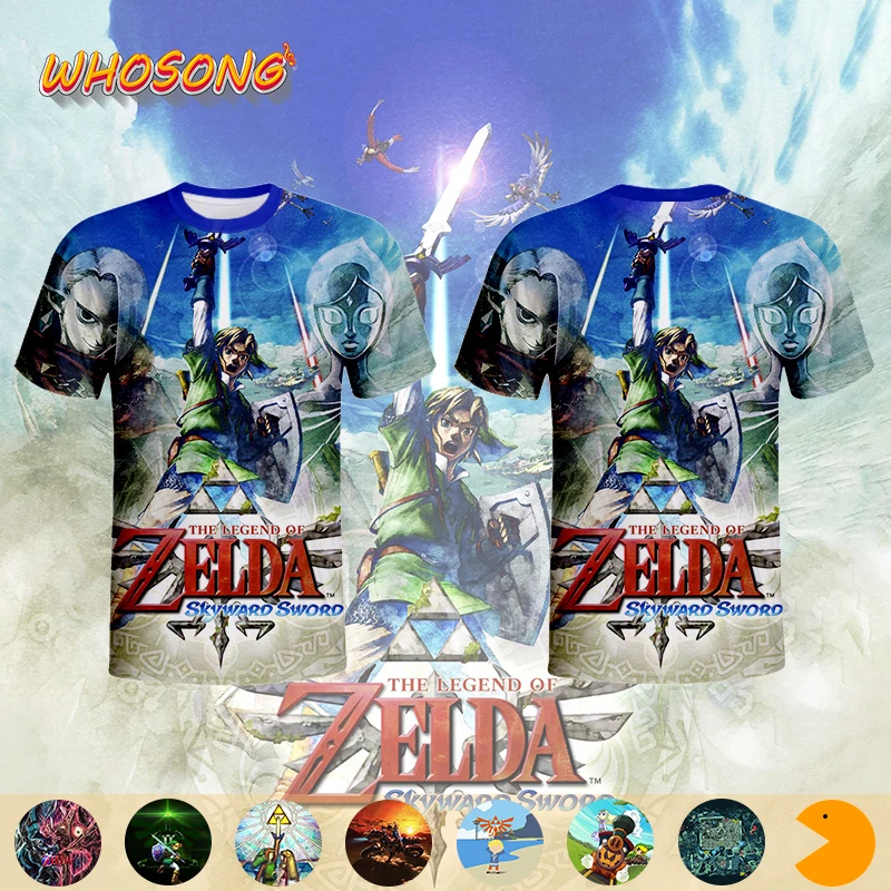 WHOSONG Nintendo top game 3D Zelda забавная футболка интересная детская одежда мужская куртка