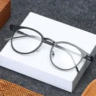 Очки в классической геометрической оправе из сплава для мужчин и женщин, мужские суперлегсветильник очки унисекс в оправе, очки для зрения, очки для чтения с компьютерным зрением