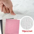 10 шт.компл. 3D Наклейка на стену имитация кирпичной кладки украшение спальни водонепроницаемые самоклеящиеся обои для гостиной кухни фон