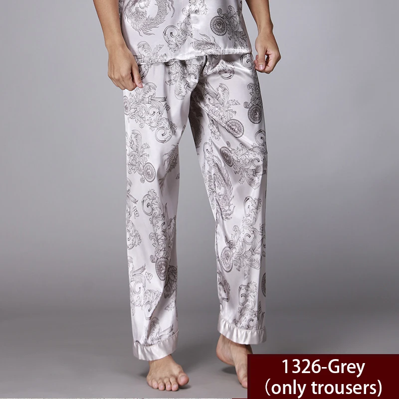 Summer Sexy Sleewear Men Pajama Pants Loose Sleeping Bottoms Sheer Mens Lounge Wear Underwear Long Trousers Nightwear 2022