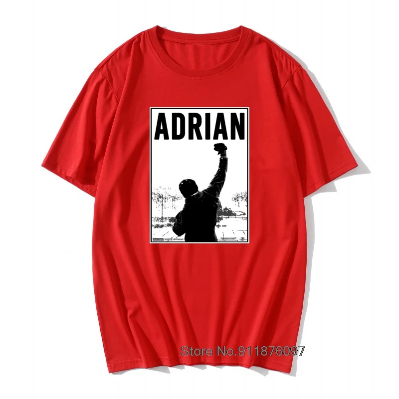 

Футболка для взрослых, футболки с итальянским Рокки Бальбоа, Адриана, мужские винтажные футболки, футболки с коротким рукавом и круглым выр...