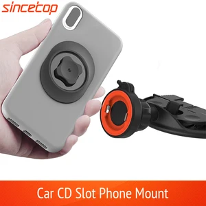 car phone holder for cd slot 360 rotation mount universal cell phone clip stand bracket for iphone samsung gps cradle navigation free global shipping