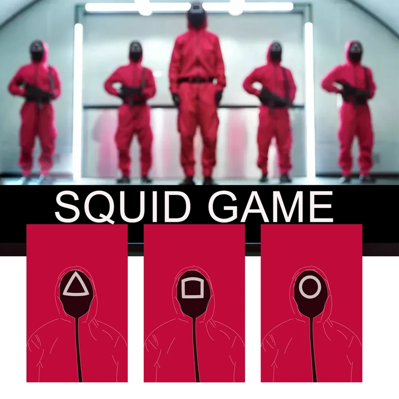 8/10PC Squid Game Invitation Card Cosplay Prop Game Card Accessories