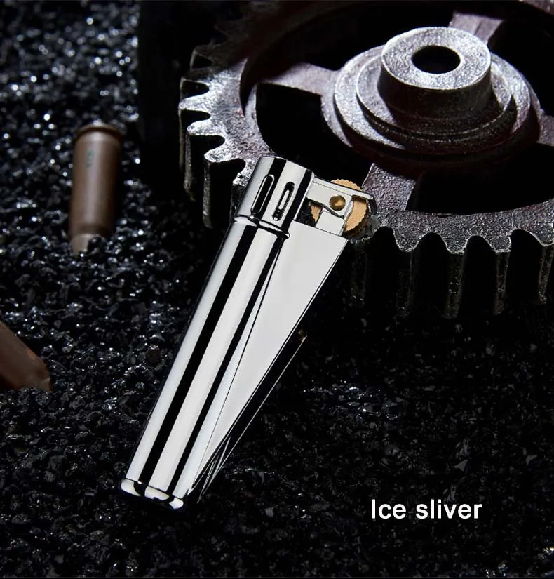 Ice sliver Винтажная керосиновая Зажигалка металлическая зажигалка для курения сигарет ветрозащитная сигарная зажигалка аксессуары для сигарет гаджеты для мужчин - Цвет: Ice sliver
