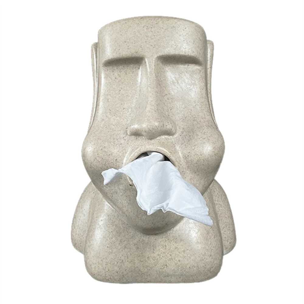 Держатель для салфеток статуя с острова Пасхи Moai забавная коробка хранения