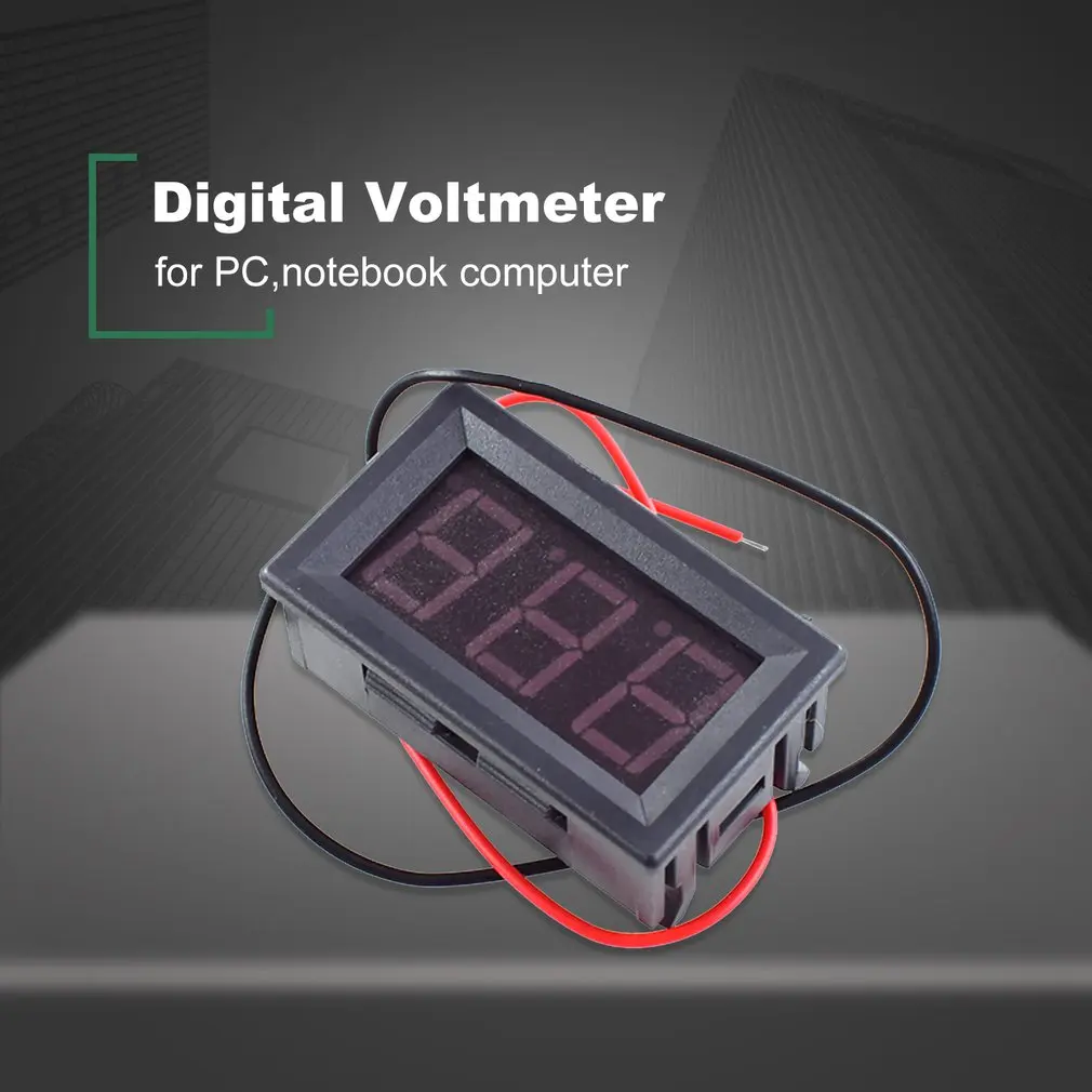 0 56 дюймов DC 2 5 V-40 V провода Напряжение метр тестер мониторов головы светодиодный