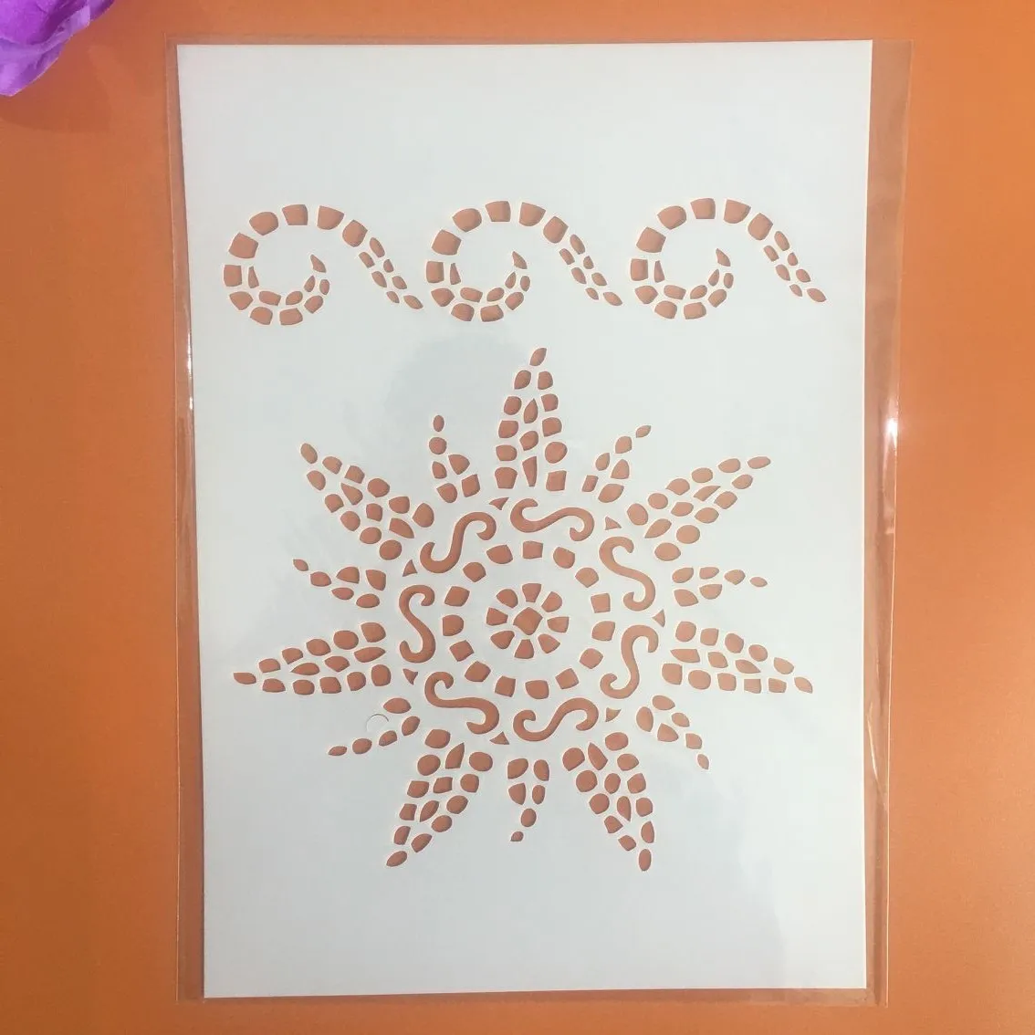 

Трафареты A4 29*21 см с цветочной мандалой для творчества, настенная живопись, фотография, шаблон для карты