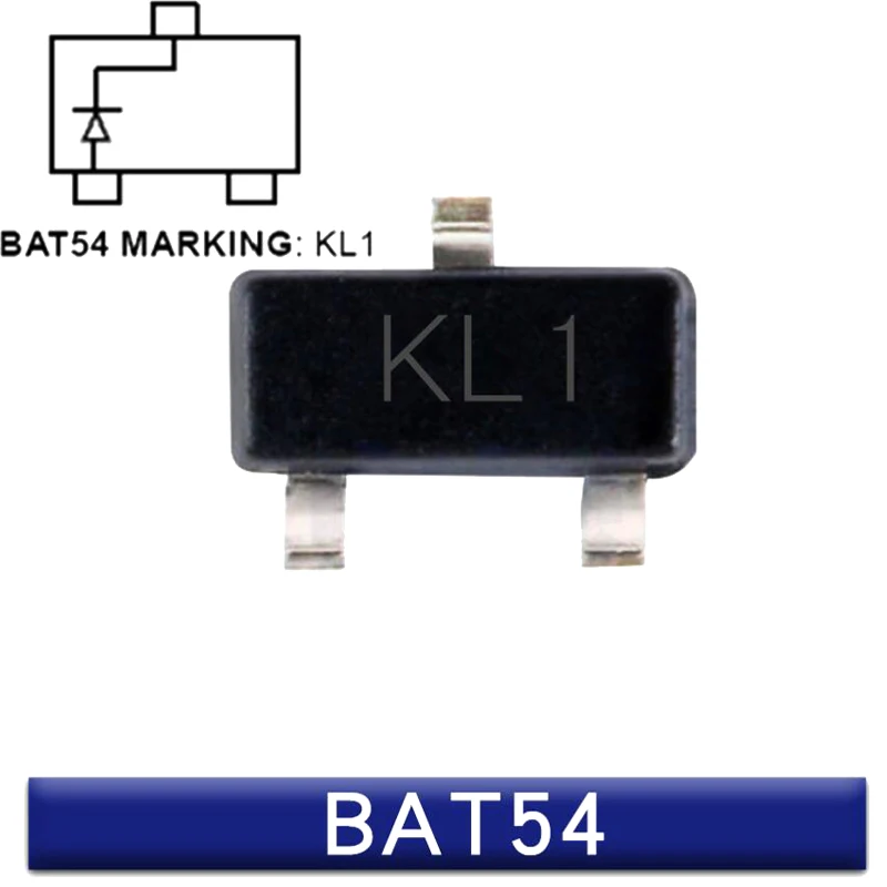 100 шт./лот Новый BAT54C KL3 BAT54S KL4 BAT54 KL1 BAT54A KL2 Schottky diode SOT23 | Электронные компоненты и