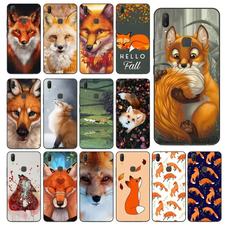 

Yinuoda Cute cartoon animal fox Phone Case for vivo Y91C Y11 17 19 53 81 31 91 for Oppo a9 2020