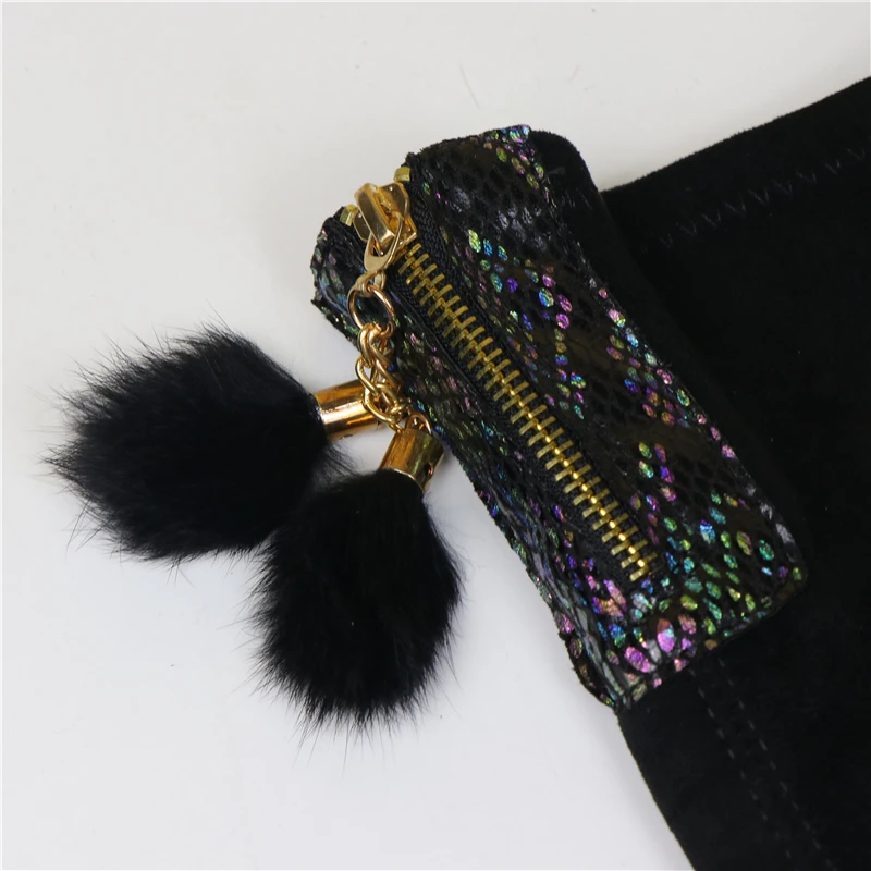 Пикантные Женские Сапоги выше колена со вставками из Стразы квадратный на