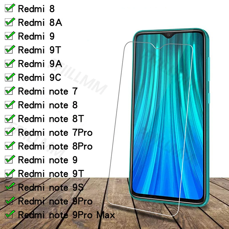 

Защитное стекло 9H для Xiaomi Redmi Note 7 8 9 Pro Max, закаленное стекло для Redmi Note 7T, 8T, 9T, 9S, стекло для Redmi 7, 8A, 9A, 9C, 9T