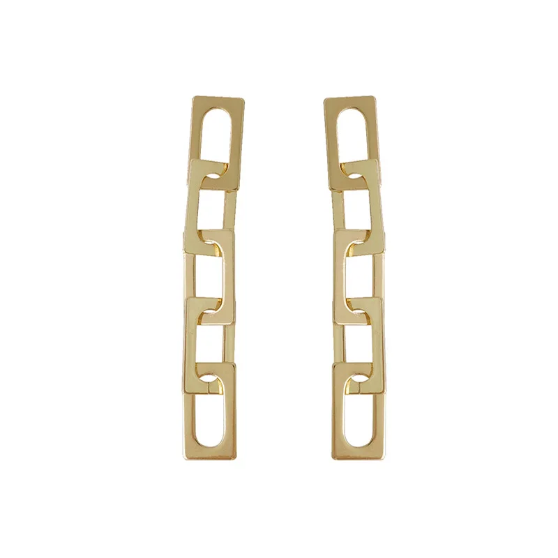 

2020 New Fashion Women's Earrings Delicate Metal Geometry Link Earrings For Women Bride's Wedding Party Jewelry Gifts Wholesale