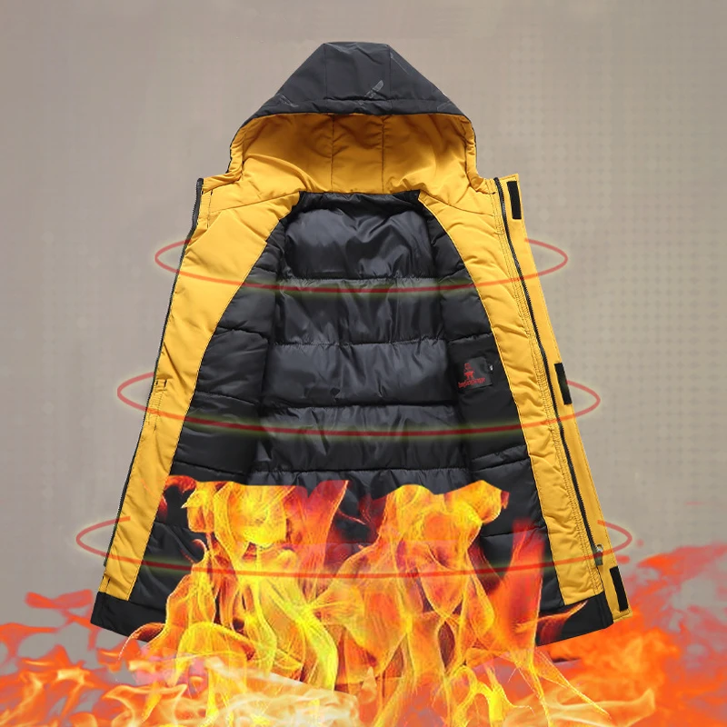 9XL 10XL Plus Size Parkas 2021 Winter Thick Jackets Men Fashion Casual Long Jackets Coats Mens Hooded Outdoor Outerwear Male