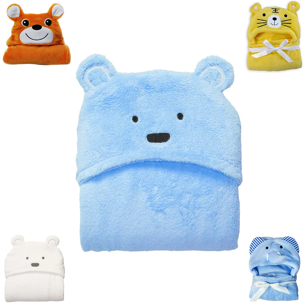 

3D Baby Blanket Soft Hooded Animal Baby Bathrobe Soft Cartoon Baby Towel Character Kids Bath Robe Infant Towel