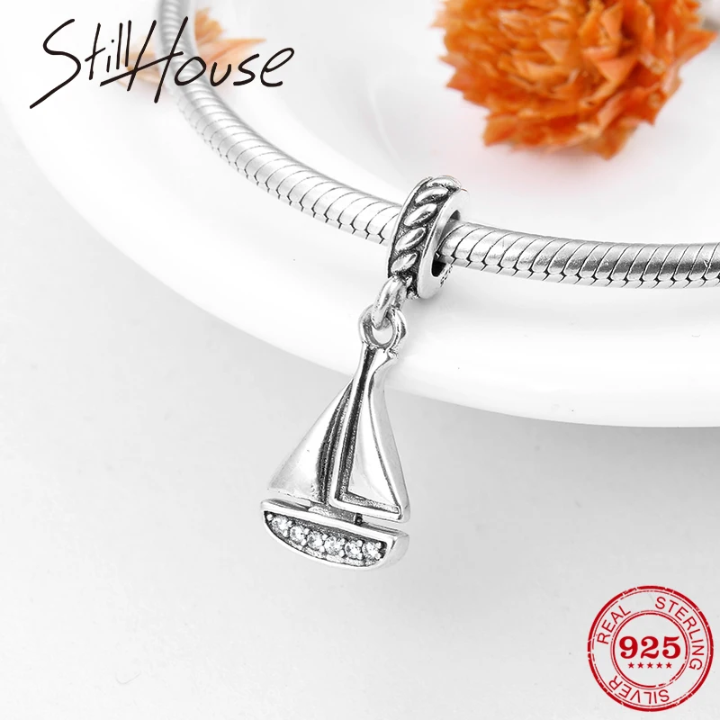 2018 модные небольшие подвески из стерлингового серебра 925 пробы с парусником для