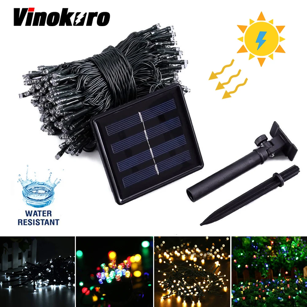 

СВЕТОДИОДНЫЕ светящиеся гирлянды светильник светильники на солнечной энергии светильник s на Новый год и Рождество светильник ing Водонепро...