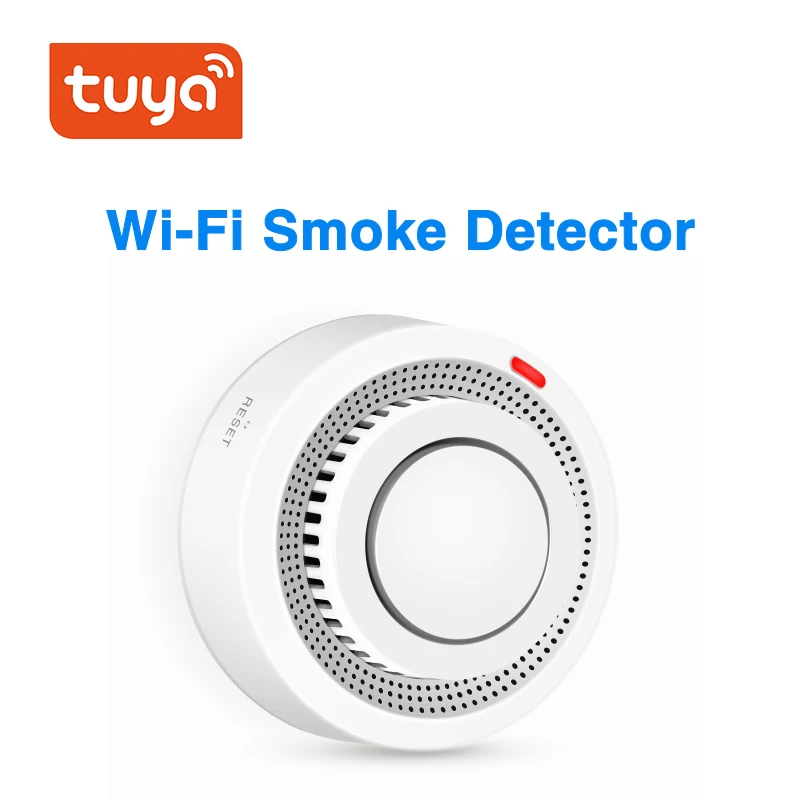 Умный детектор дыма Tuya Wi Fi сигнализация для дома пожарная противопожарная